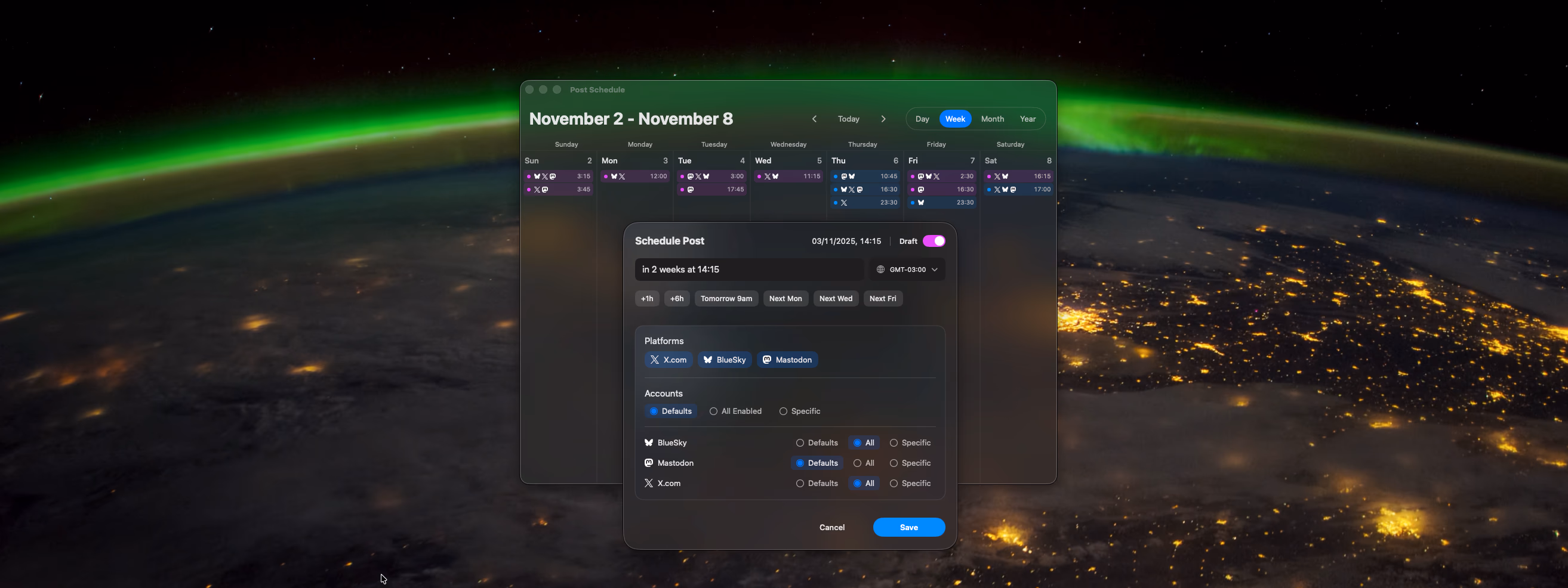 Statuz Scheduling Interface